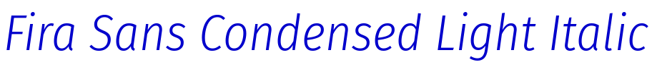 Fira Sans Condensed Light Italic 字体